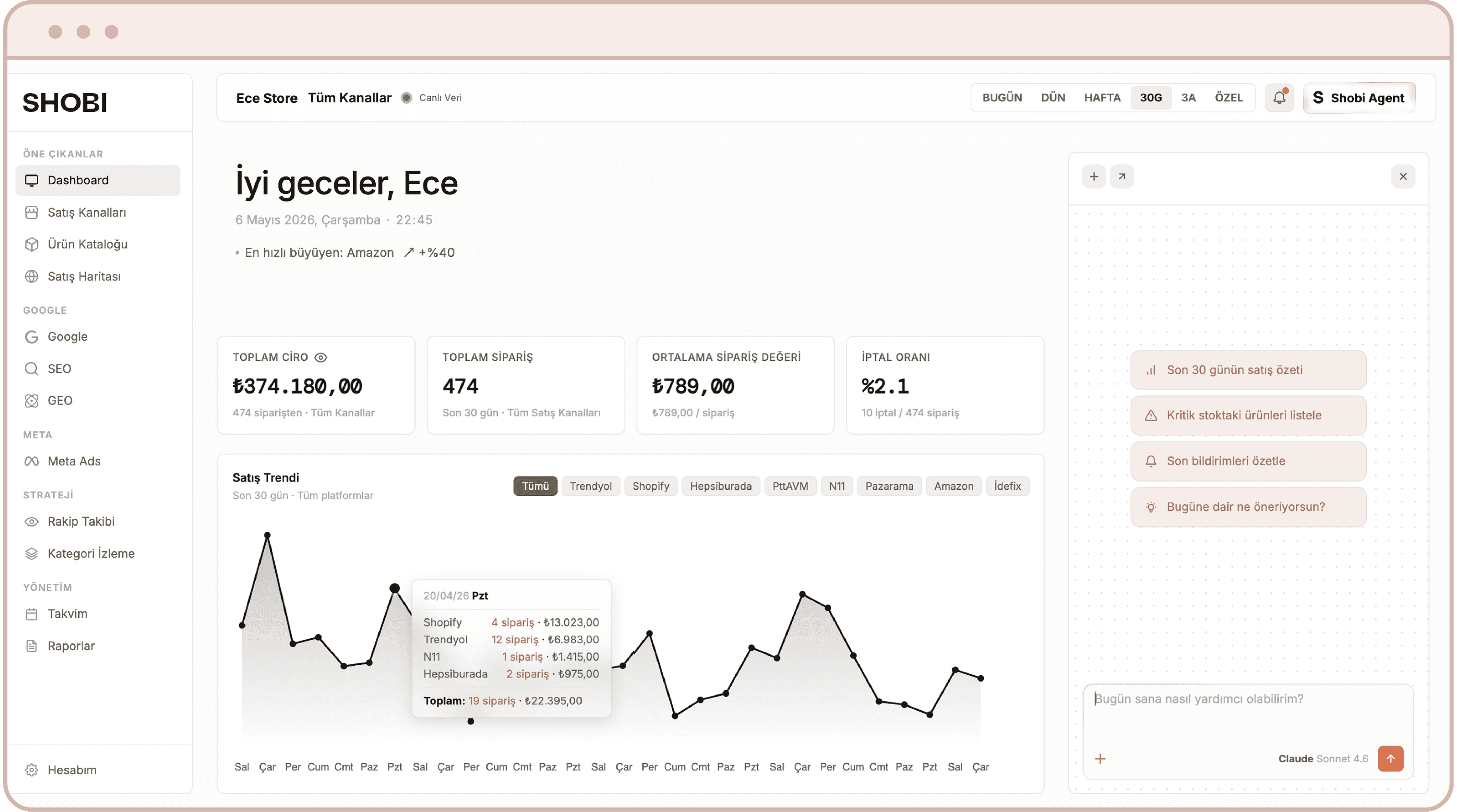 Shobi Dashboard